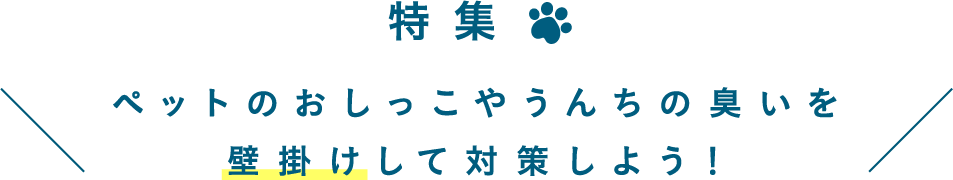 ペットのおしっこやうんちの臭いを壁掛けして対策しよう！