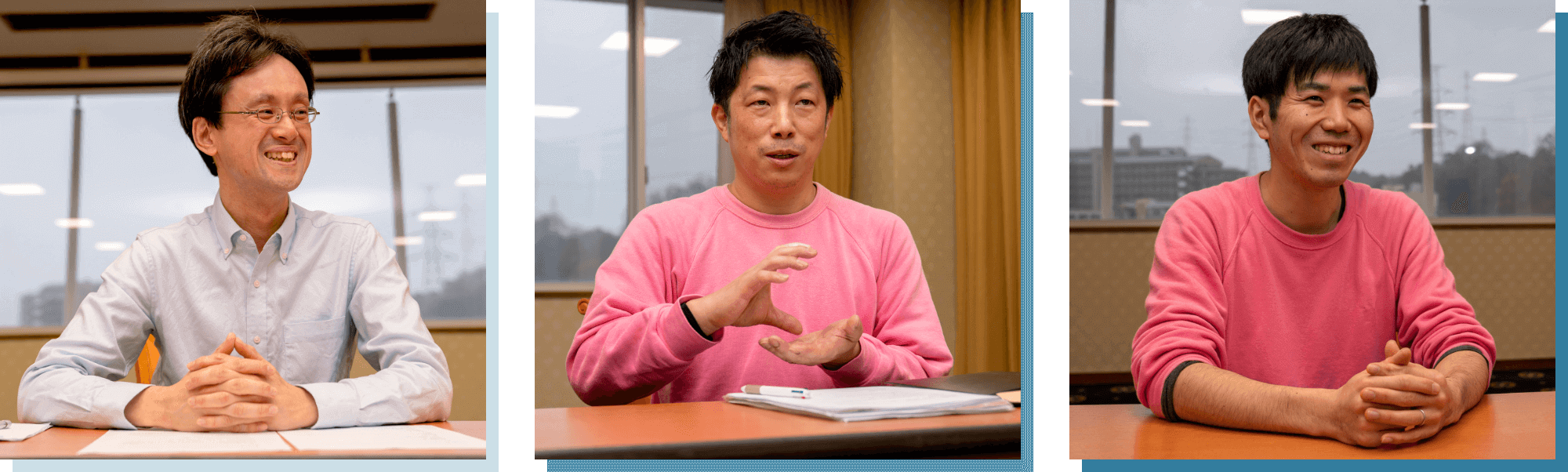 左から順に:中村施設長、松崎さん、西条さん